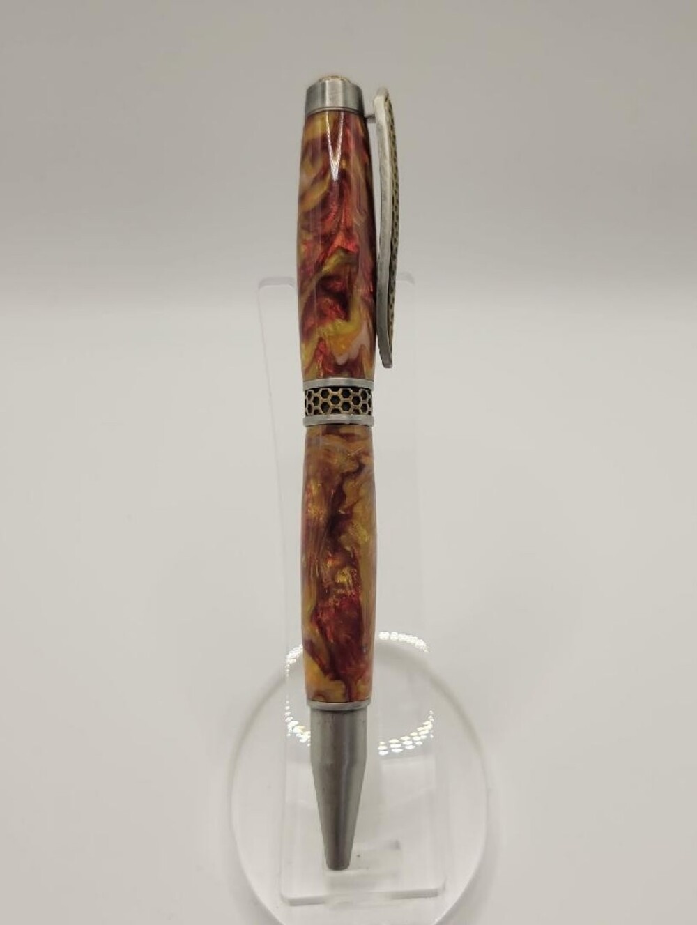 Honeycomb Twist Pen Dressed In A Dragons Breath Acrylic Blank
